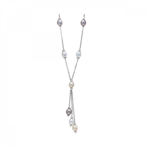 Sterling Silver Freshwater Pearl "Y" Necklace