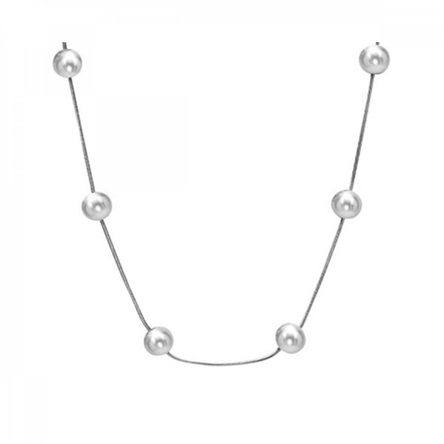 Sterling Silver Freshwater Pearl Chain Necklace