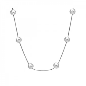 Sterling Silver Freshwater Pearl Chain Necklace