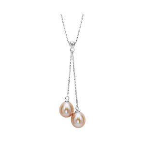 Sterling Silver Freshwater Pearl "Y" Necklace
