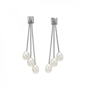 Sterling Silver Freshwater Pearl Dangle Earrings