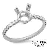 14KT Semi Wedding Set for 2.00 Carat Round Brilliant Diamond