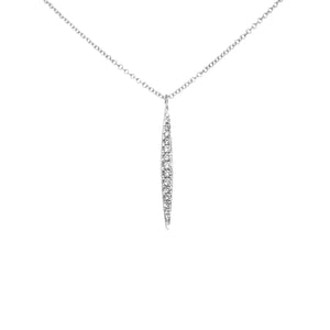 Diamond Feather Necklace & 18" Chain