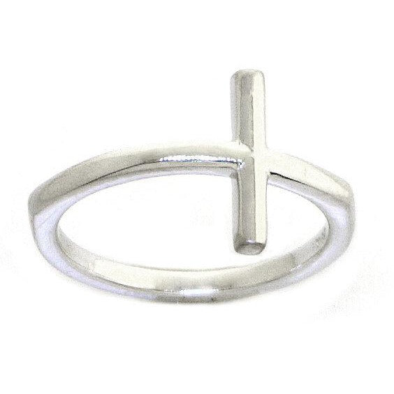 White Gold Cross Ring
