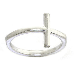 White Gold Cross Ring
