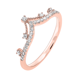 14KT Rose Gold Stackable Diamond Ring Enhancer